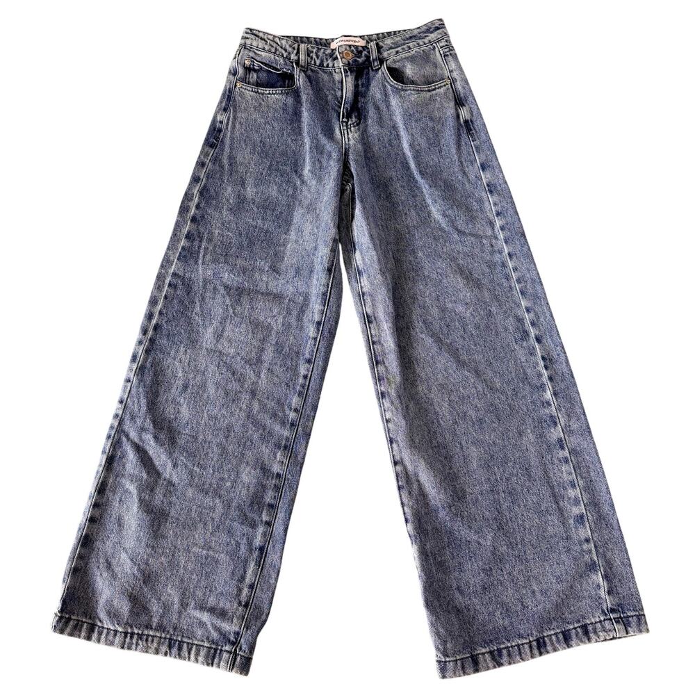 We Wore What Womens size 24 Wide Leg Straight Jeans Casual Closet Staple